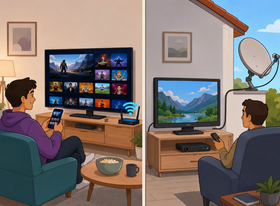 Bester IPTV Anbieter Vs. Herkömmliches Satelliten-TV.png
